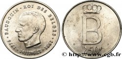 BELGIQUE 250 Francs jubilé d’argent du roi Baudouin légende française 1976 Bruxelles
