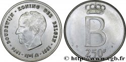 BELGIQUE 250 Francs jubilé d’argent du roi Baudouin légende flamande 1976 Bruxelles