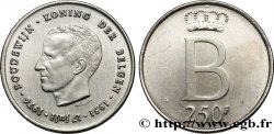 BELGIQUE 250 Francs jubilé d’argent du roi Baudouin légende flamande 1976 Bruxelles