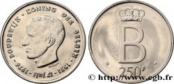 BELGIO 250 Francs jubilé d’argent du roi Baudouin légende flamande 1976 Bruxelles