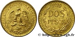MEXIQUE 2 Pesos or Aigle du Mexique 1920 Mexico