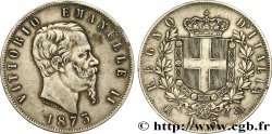 ITALIA 5 Lire Victor Emmanuel II 1873 Milan