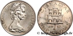 GIBRALTAR 1 Crown  Elisabeth II Proof 1967  AU 