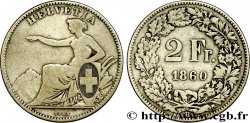SUISSE 2 Francs Helvetia 1860 Berne