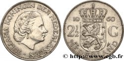 NETHERLANDS 2 1/2 Gulden Juliana 1960 Utrecht