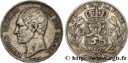 BELGIEN 5 Francs Léopold Ier tête nue 1851 