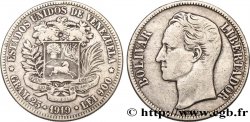 VENEZUELA 5 Bolivares Simon Bolivar 1919 Philadelphie