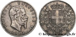 ITALIE 5 Lire Victor Emmanuel II 1873 Milan