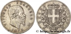 ITALIEN 5 Lire Victor Emmanuel II 1873 Milan