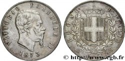 ITALIE 5 Lire Victor Emmanuel II 1873 Milan