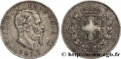 ITALIA 5 Lire Victor Emmanuel II 1877 Rome