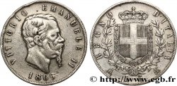 ITALIE 5 Lire Victor Emmanuel II 1869 Milan