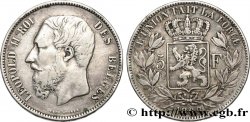 BELGIQUE 5 Francs Léopold II 1868 