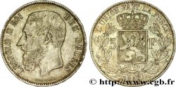 BELGIEN 5 Francs Léopold II 1869 