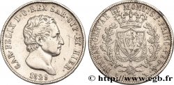 ITALY - KINGDOM OF SARDINIA 5 Lire Charles Félix 1829 Turin VF 