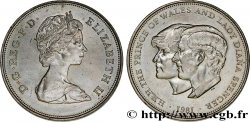 REINO UNIDO 25 New Pence (1 Crown) mariage du Prince de Galles et de Lady Diana Spencer 1981 