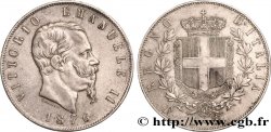 ITALIE 5 Lire Victor Emmanuel II 1876 Rome