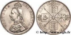 UNITED KINGDOM Double Florin Victoria buste du jubilé 1887  AU/MS 
