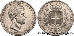 ITALY - KINGDOM OF SARDINIA 5 Lire Charles Albert 1837 Gênes XF 