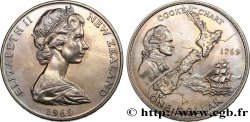 NEW ZEALAND 1 Dollar Elisabeth II / 200e anniversaire du voyage du capitaine Cook 1969 Camberra