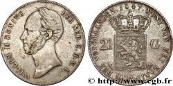NETHERLANDS 2 1/2 Gulden Guillaume II 1847 Utrecht