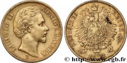 ALLEMAGNE - BAVIÈRE 20 Mark Louis II 1873 Munich