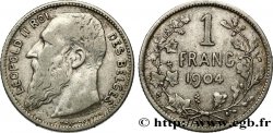 BELGIEN 1 Franc Léopold II légende française
 1904 