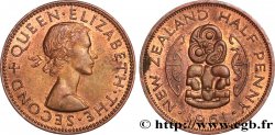 NEUSEELAND 1/2 Penny Elisabeth II 1961 