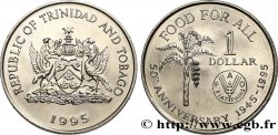 TRINIDAD et TOBAGO 1 Dollar emblème / 50e anniversaire de la FAO 1995 