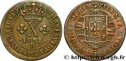 BRÉSIL 10 (X) Reis frappe au nom de Jean VI roi du Portugal 1821 Rio de Janeiro TTB 
