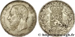 BELGIEN 5 Francs Léopold II 1866 