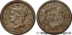 ÉTATS-UNIS D AMÉRIQUE 1 Cent Liberté “Braided Hair” 1844 Philadelphie TTB 