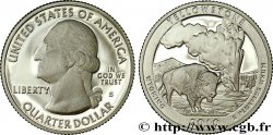 STATI UNITI D AMERICA 1/4 Dollar Parc national de Yellowstone, Wyoming - Silver Proof 2010 San Francisco