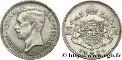 BELGIEN 20 Franken (Francs) Albert Ier légende Flamande position A 1934 