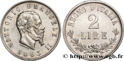 ITALIE - ROYAUME D&nbsp;ITALIE - VICTOR-EMMANUEL II 2 Lire 1863 Naples TTB+ 