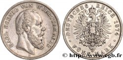 ALLEMAGNE - WURTEMBERG 5 Mark Charles 1874 Stuttgart