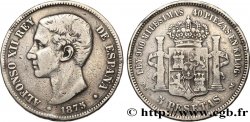 SPAIN 5 Pesetas Alphonse XII 1875 Madrid