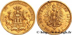 ALLEMAGNE - VILLE LIBRE DE HAMBOURG 20 Mark 1877 Hambourg 