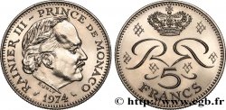 MONACO 5 Francs Rainier III 1974 Paris