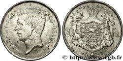BELGIEN 20 Francs - 4 Belgas Albert Ier légende Française position B 1932 