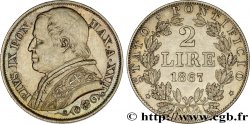 VATICAN ET ÉTATS PONTIFICAUX 2 Lire Pie IX an XXII 1867 Rome