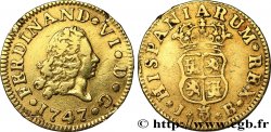 SPAIN 1/2 Escudo Ferdinand VI 1747 Madrid VF 