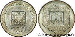 POLOGNE 200 Zlotych aigle 30e anniversaire de la fondation de la république populaire 1974 Varsovie