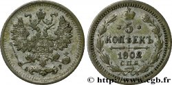 RUSIA 5 Kopecks aigle bicéphale 1902 Saint-Petersbourg