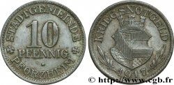 GERMANIA - Notgeld 10 Pfennig ville de Pforzheim 1917 