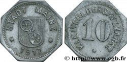 ALEMANIA - Notgeld 10 Pfennig ville de Mayence (Mainz) 1917 