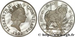 ÎLES COOK  50 Dollars Proof Mandrill 1992  SPL 