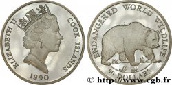 COOK ISLANDS 50 Dollars Proof Grizzly 1990  MS 