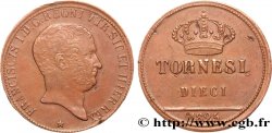 ITALY - KINGDOM OF TWO SICILIES 10 Tornesi François Ier 1825  AU 