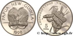 PAPúA-NUEVA GUINEA 5 Kina Python Proof 1998 